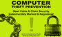 computer security theft prevention - window sticker
