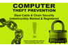 computer security theft prevention - window sticker